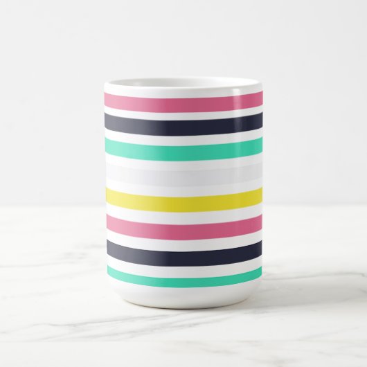 Farbige horizontale Streifen Kaffeetasse (Mittel)