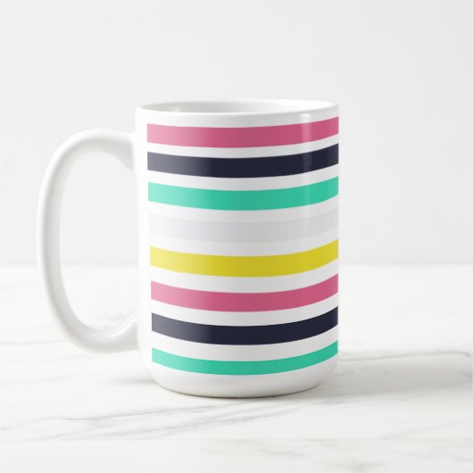 Farbige horizontale Streifen Kaffeetasse (Links)