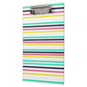 Farbige horizontale Streifen Klemmbrett