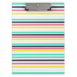 Farbige horizontale Streifen Klemmbrett