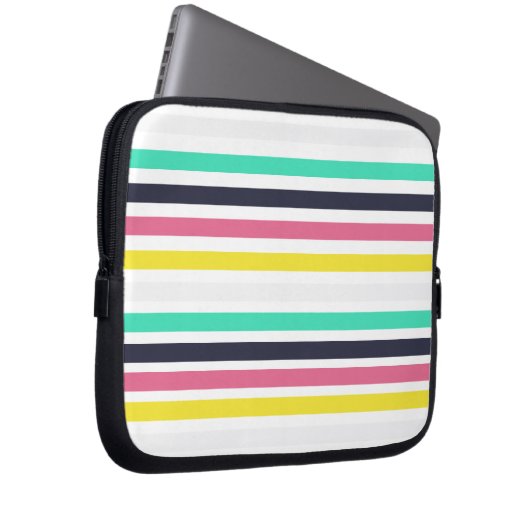 Farbige horizontale Streifen Laptopschutzhülle (Vorne Rechts)