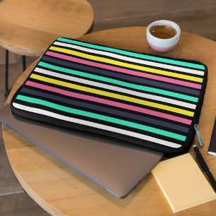 Farbige horizontale Streifen Laptopschutzhülle