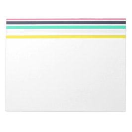 Farbige horizontale Streifen Notizblock
