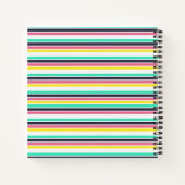 Farbige horizontale Streifen Notizblock (Rückseite)