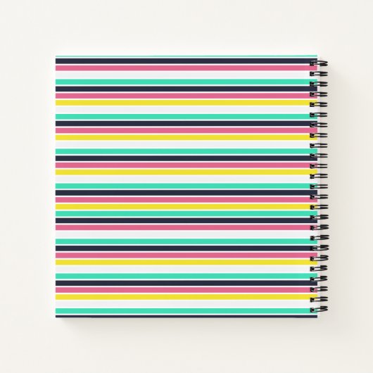 Farbige horizontale Streifen Notizblock (Rückseite)