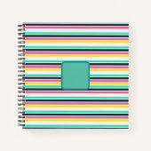 Farbige horizontale Streifen Notizblock (Vorderseite)