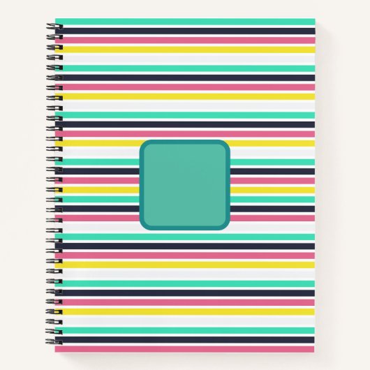 Farbige horizontale Streifen Notizblock (Vorderseite)