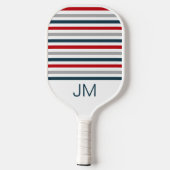 Farbige horizontale Streifen Pickleball Schläger (Rückseite)