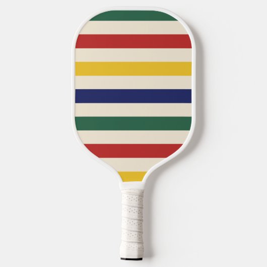 Farbige horizontale Streifen Pickleball Schläger (Rückseite)