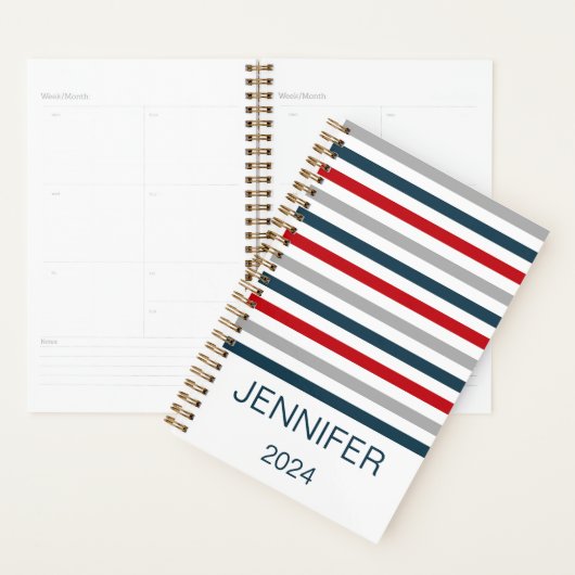 Farbige horizontale Streifen Planer (Anzeige)