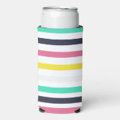 Farbige horizontale Streifen Selters Dosenkühler (Seltzer Vorderseite)