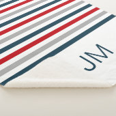 Farbige horizontale Streifen Sherpadecke (3/4)