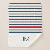 Farbige horizontale Streifen Sherpadecke (Vorderseite)