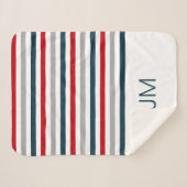 Farbige horizontale Streifen Sherpadecke (Vorderseite (Horizontal))