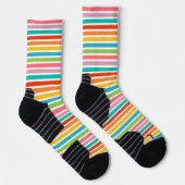 Farbige horizontale Streifen Socken (Rechts)