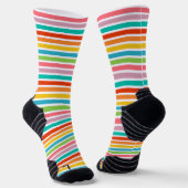 Farbige horizontale Streifen Socken (Gewinkelt)