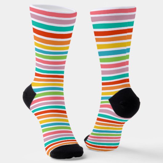 Farbige horizontale Streifen Socken (Gewinkelt)