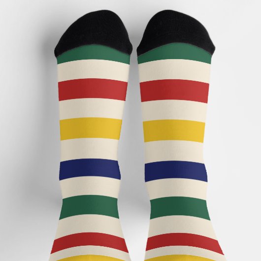 Farbige horizontale Streifen Socken (Oben)