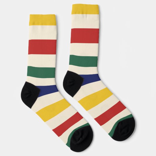 Farbige horizontale Streifen Socken (Rechts)