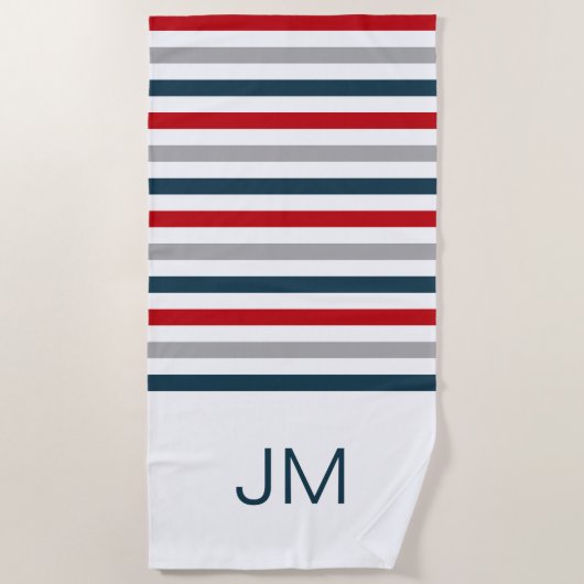 Farbige horizontale Streifen Strandtuch (Vorderseite)