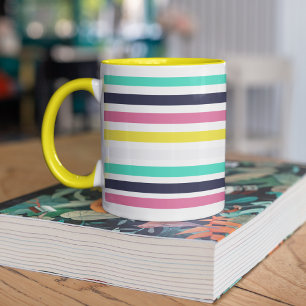 Farbige horizontale Streifen Tasse