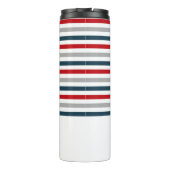 Farbige horizontale Streifen Thermosbecher (Rückseite)