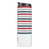 Farbige horizontale Streifen Thermosbecher (Nach rechts gedreht)