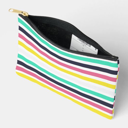 Farbige horizontale Streifen Zubehörtasche (Offen)