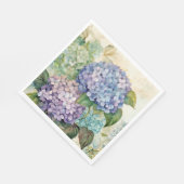 Farbige Hortensien Serviette (Ecke)