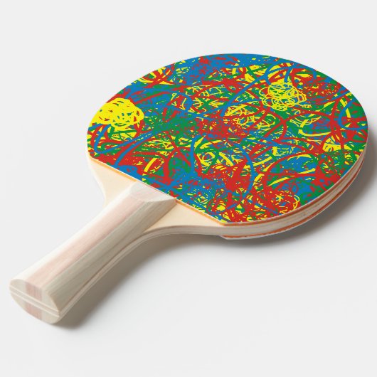 Farbige Hot Mess Blast Reb Gelb Grün Blau Ping Tischtennis Schläger (Vorderseite)