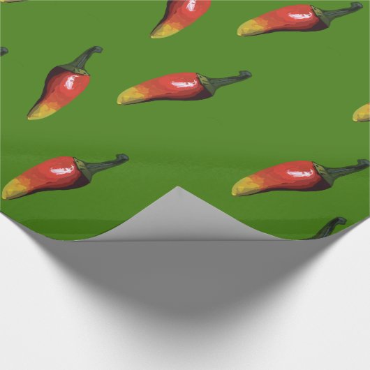 Farbige Hot Paprikaschoten nach Maß Geschenkpapier (Ecke)