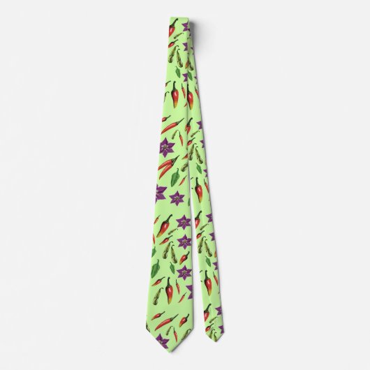 Farbige Hot Paprikaschoten nach Maß Krawatte (Vorderseite)