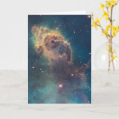 Farbige Hubble-Weltraumteleskop Carina Nebula Post Karte (Gelbe Blume)