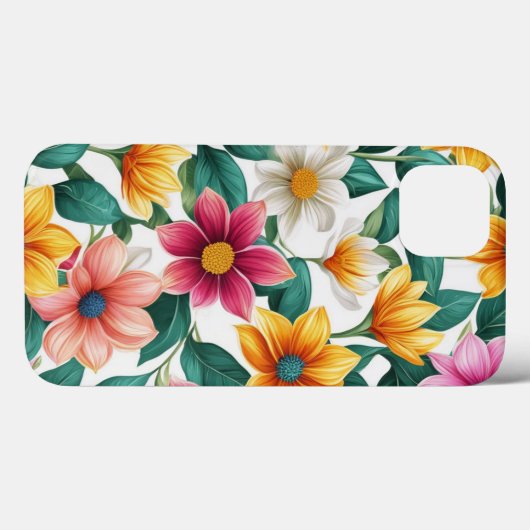 Farbige Hübsche Blume Frühlingsblumen Wildblumen Case-Mate iPhone Hülle (Rückseite (Horizontal))