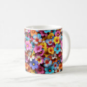 Farbige Hübsche Blume Muster-20240 Kaffeetasse (VorderseiteRechts)