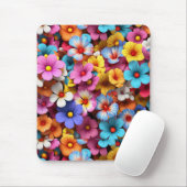 Farbige Hübsche Blume Muster-20240 Mousepad (Mit Mouse)