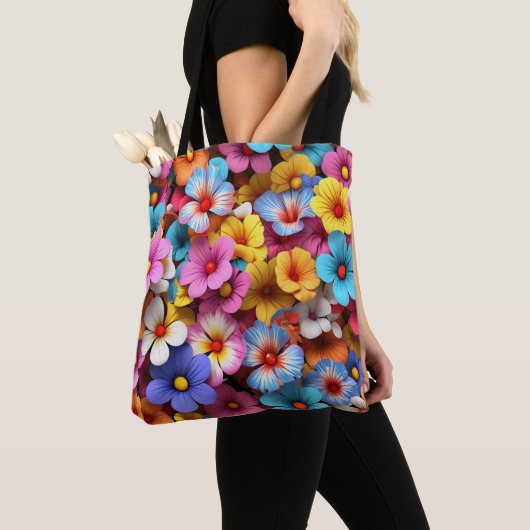 Farbige Hübsche Blume Muster-20240 Tasche (Von Nahem)