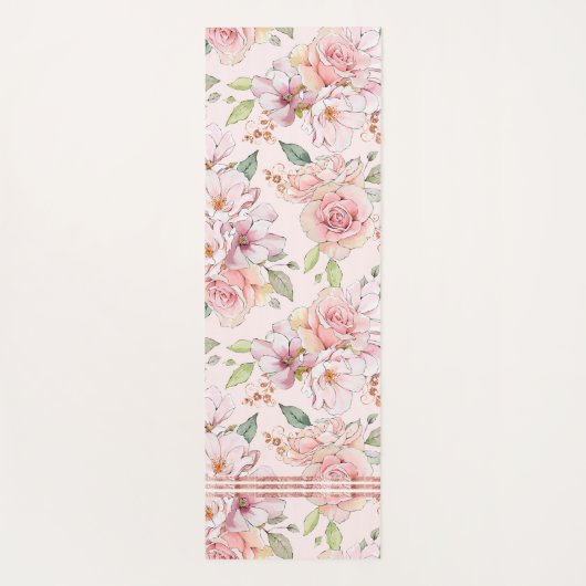 Farbige hübsche Blume Muster Yogmatte Yogamatte (Rückseite)