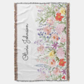 Farbige Hübsche Blumen Florale Gärten Personalisie Decke (Vorderseite Vertikal)