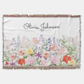 Farbige Hübsche Blumen Florale Gärten Personalisie Decke (Vorderseite)