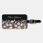 Farbige hübsche Blumen Florale Gärten Personalisie Gepäckanhänger (Vorderseite horizontal)