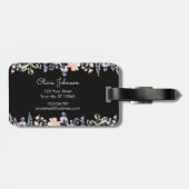 Farbige hübsche Blumen Florale Gärten Personalisie Gepäckanhänger (Rückseite horizontal)