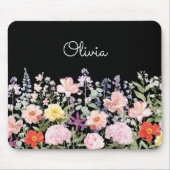 Farbige Hübsche Blumen Florale Garten Personalisie Mousepad (Vorne)
