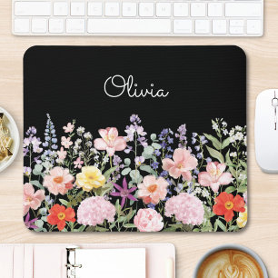 Farbige Hübsche Blumen Florale Garten Personalisie Mousepad
