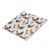 Farbige Hühner und Eiermuster Fliese (Seite)