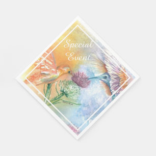 Farbige Hummingvögel Serviette