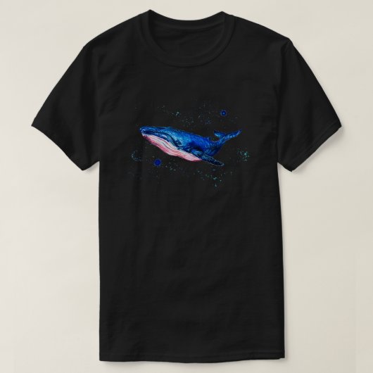 Farbige Humpback Whale Aquarellmalerei T-Shirt (Design vorne)