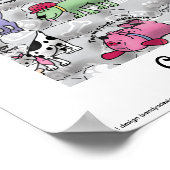 Farbige Hunde Poster (Ecke)