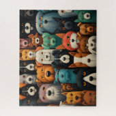Farbige Hunde Puzzle (Vertikal)