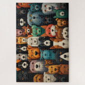 Farbige Hunde Puzzle (Vertikal)